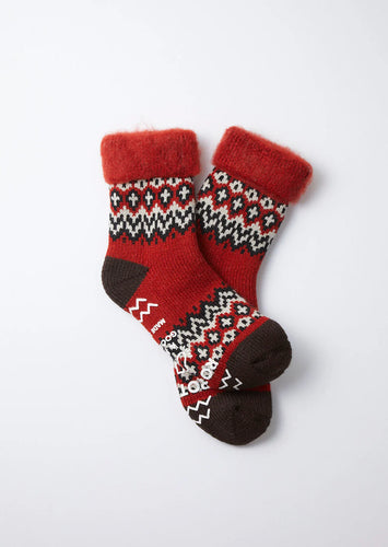 rototo_R1260_COMFY ROOM SOCKS NORDIC_Red