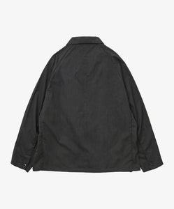 veste two button anthracite twill_black_back