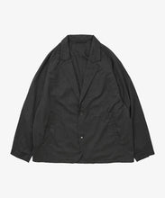 Load image into Gallery viewer, veste two button anthracite twill_black_front