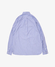 Load image into Gallery viewer, wide shirt high count blue stripe back