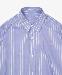 wide shirt high count blue stripe detail