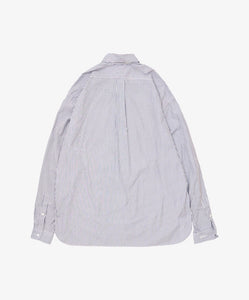 wide shirt high count navy stripe back