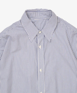 wide shirt high count navy stripe detail