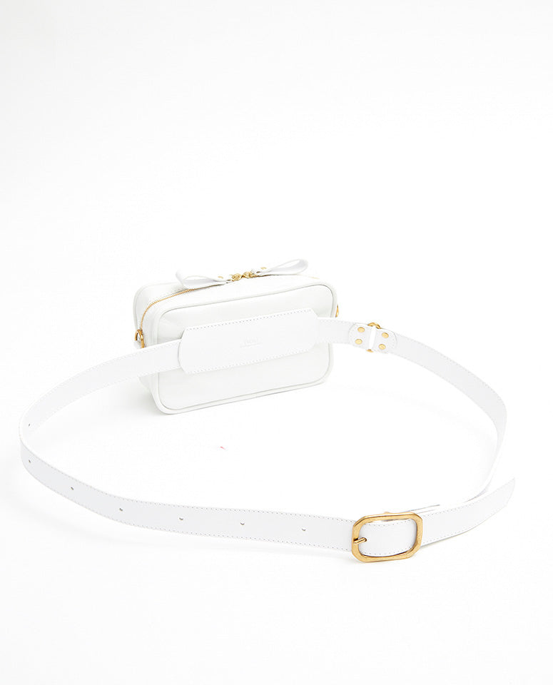 Waist Bag Soft with Shoulder Strap - S / Smooth White - (ki:ts)
