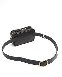 Waist Bag Soft with Shoulder Strap - S / Smooth Black - (ki:ts)