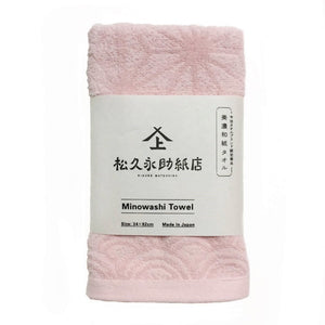 Mino Washi Face Towel Hanaasa / Light Pink (Sakura) - Matsuhisa Eisuke Kamiten