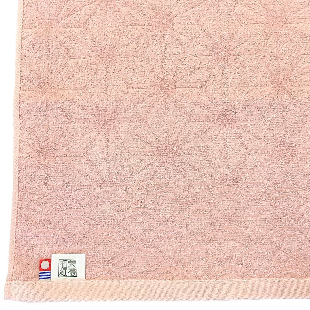 Mino Washi Hand Towel Hanaasa / Light Pink (Sakura) - Matsuhisa Eisuke Kamiten