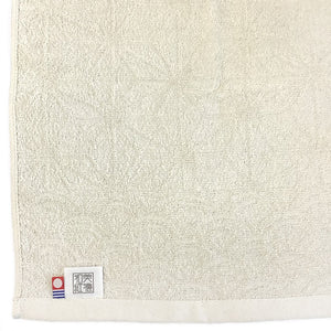 Mino Washi Hand Towel Hanaasa / Natural (Kinari) - Matsuhisa Eisuke Kamiten