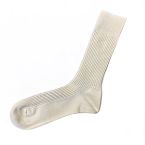 Mino Washi Socks (Organic Cotton) / White - Matsuhisa Eisuke Kamiten