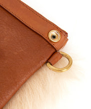 Load image into Gallery viewer, Fold Purse with Shoulder Strap / Biscuit Shearling &amp; Tan - (ki:ts)
