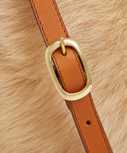 Load image into Gallery viewer, Drawstring Shearling Bag - S / Biscuit Shearling &amp; Tan - (ki:ts)