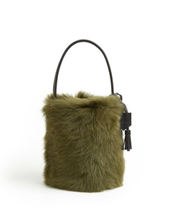 I-O Shearling Bucket - S / Olive Shearling & Black - (ki:ts)
