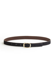 Load image into Gallery viewer, Suede Contrast Belt - 30 / Midnight &amp; Dark Brown (ki:ts)