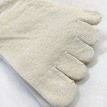 Load image into Gallery viewer, Mino Washi Finger Socks (Organic Cotton) / White - Matsuhisa Eisuke Kamiten