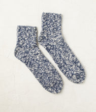Load image into Gallery viewer, Organic Cotton Slub Short Socks / Navy - Yu-Ito