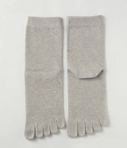 Organic Cotton Five Finger Socks Vegetable Dyeing / Stone - Yu-ito
