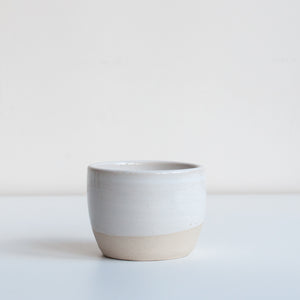 TEA BOWL / WHITE - DOR & TAN