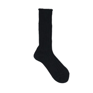 Cased heavy weight plain socks / black - decka