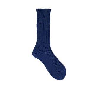 Cased heavy weight plain socks / navy - decka