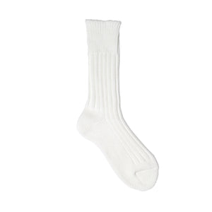 Cased heavy weight plain socks / white - decka