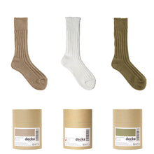 Load image into Gallery viewer, Cased heavy weight plain socks / olive - decka