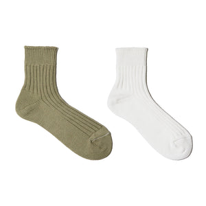 Low gauge short socks / khaki - decka