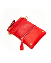 Load image into Gallery viewer, Fold Purse with shoulder strap / Cherry Red- (ki:ts)