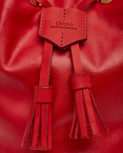 Drawstring Bag with 2 Way Shoulder Strap - S / Cherry Red- (ki:ts)