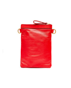 Fold Purse with shoulder strap / Cherry Red- (ki:ts)
