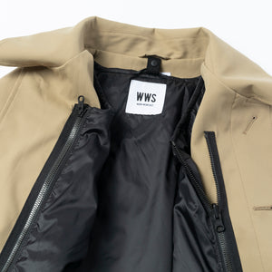 Balmacaan Coat with Detachable THERMOLITE Inner Padded Crewneck Jacket / Beige - WWS