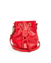 Load image into Gallery viewer, Drawstring Bag with 2 Way Shoulder Strap - S / Cherry Red- (ki:ts)