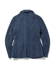 Load image into Gallery viewer, Men&#39;s Aran Cable Knit Jacket with Vintage Finish 20 / Navy - triaa