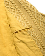Load image into Gallery viewer, Men&#39;s Aran Cable Knit Jacket with Vintage Finish 20 / Mustard - triaa